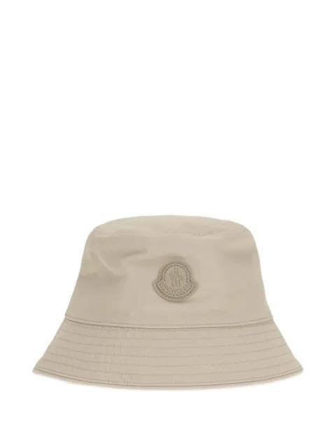 logo-patch bucket hat by MONCLER