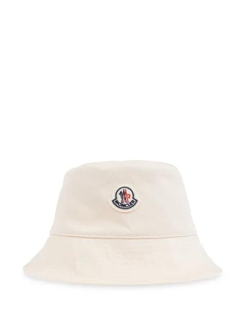 logo-patch bucket hat by MONCLER