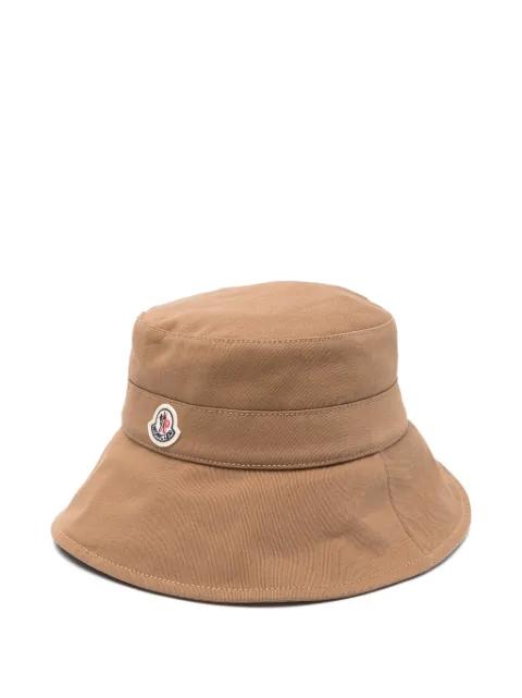 logo-patch bucket hat by MONCLER