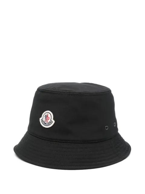 logo-patch bucket hat by MONCLER