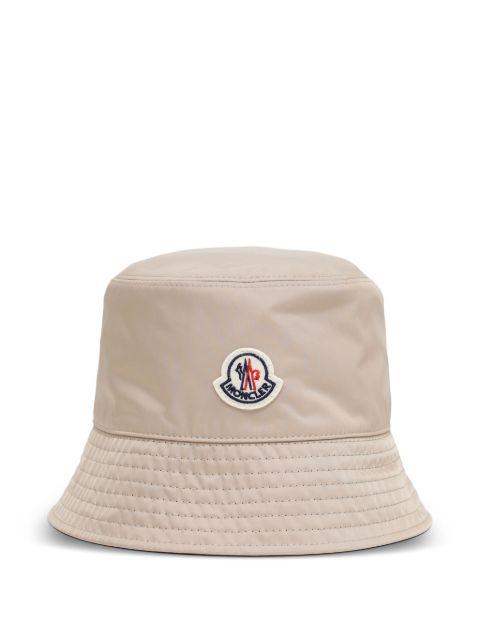 logo-patch bucket hat by MONCLER