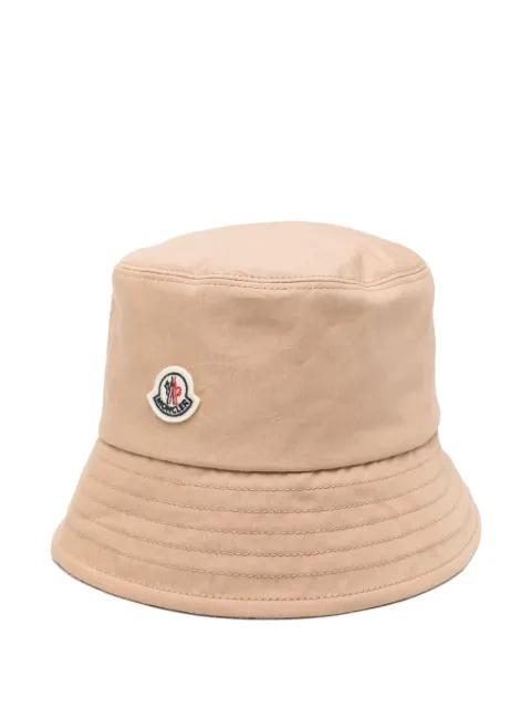 logo-patch bucket hat by MONCLER