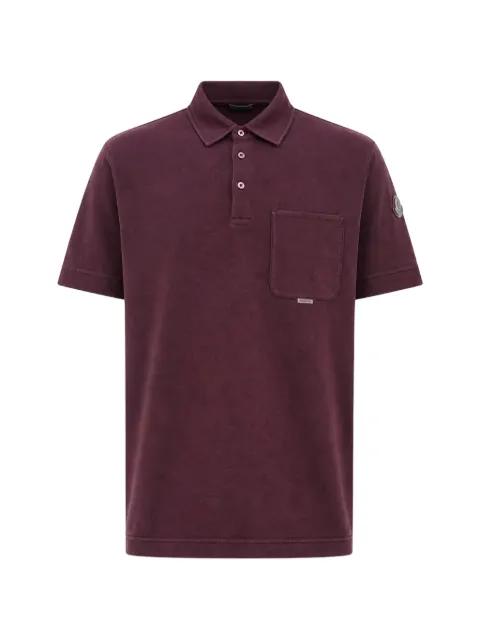 logo-patch chest-pocket polo shirt by MONCLER