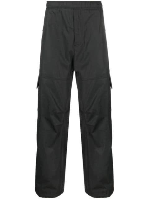 logo-patch cotton cargo trousers by MONCLER