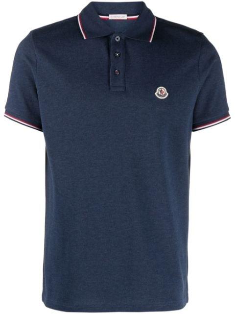 logo-patch cotton polo shirt by MONCLER