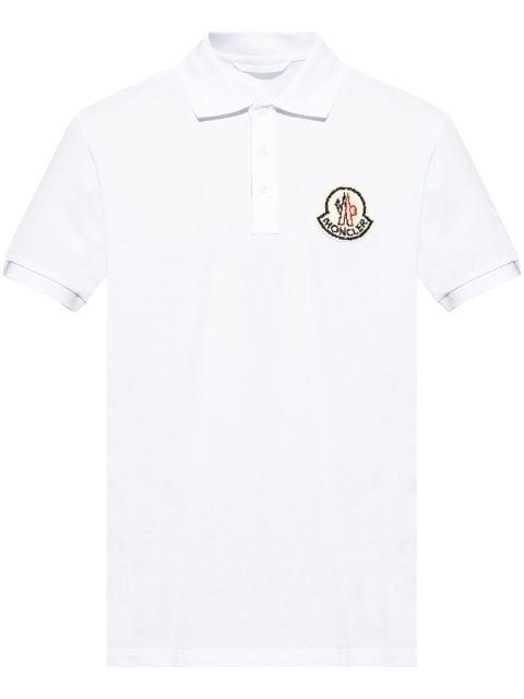 logo-patch cotton polo shirt by MONCLER