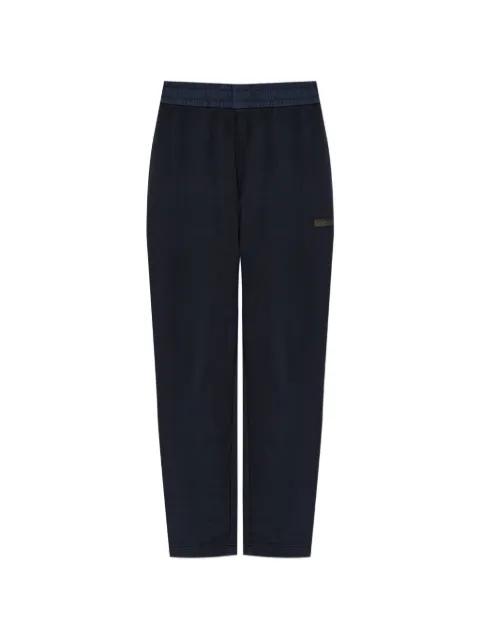 logo-patch cotton track pants by MONCLER