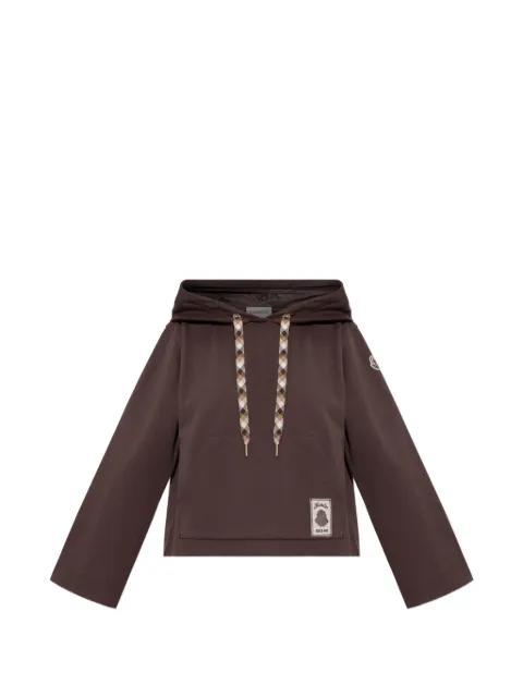 logo-patch drawstring hoodie by MONCLER