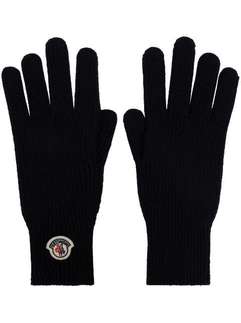 logo-patch gloves by MONCLER
