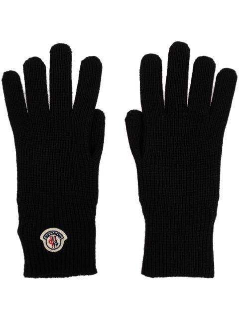 logo-patch gloves by MONCLER