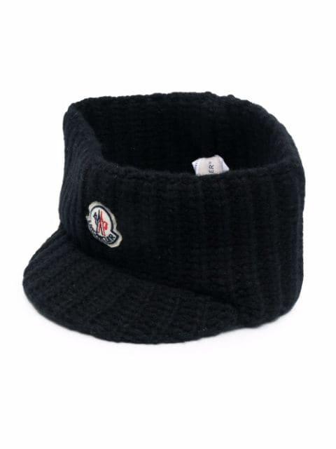logo-patch knitted headband by MONCLER