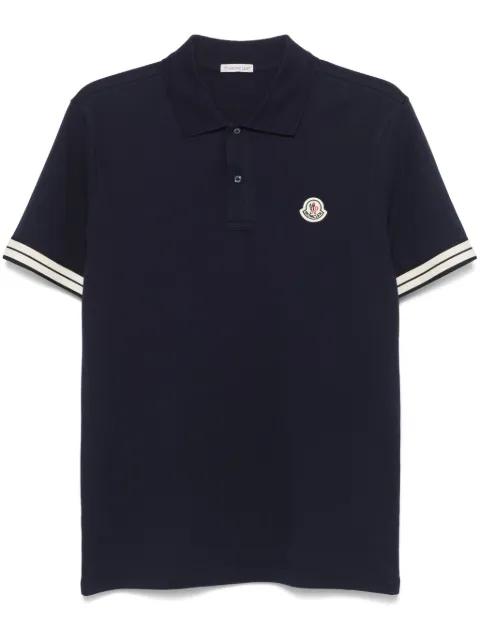 logo-patch piqué polo shirt by MONCLER