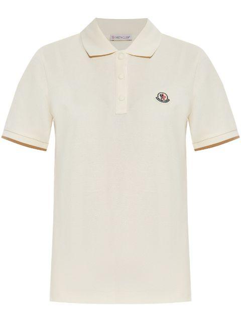 logo-patch piqué polo shirt by MONCLER