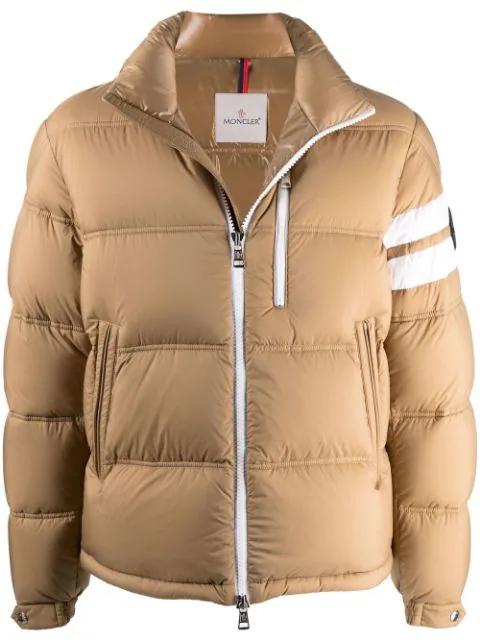 logo-patch puffer jacket by MONCLER