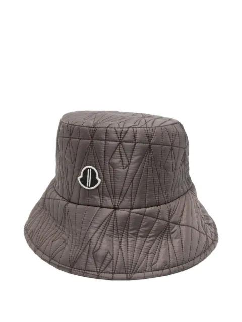 logo-patch quilted bucket hat by MONCLER