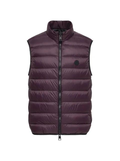 logo-patch quilted gilet by MONCLER