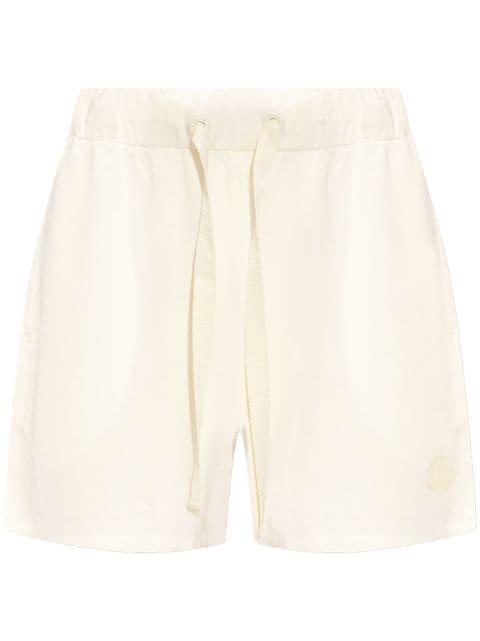 logo-patch track shorts by MONCLER