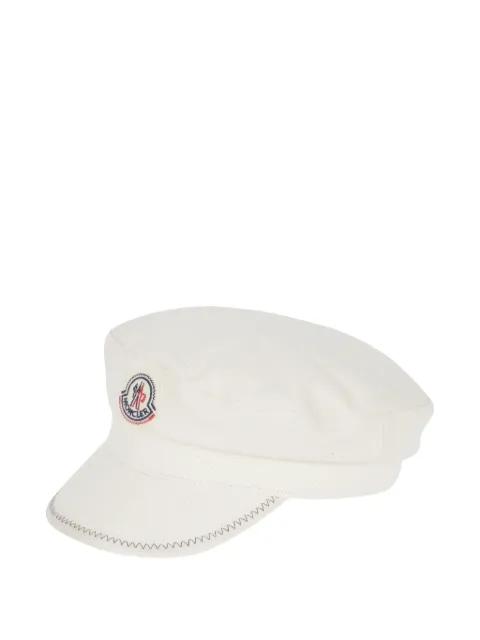 logo-patch whipstitch-trim baker hat by MONCLER