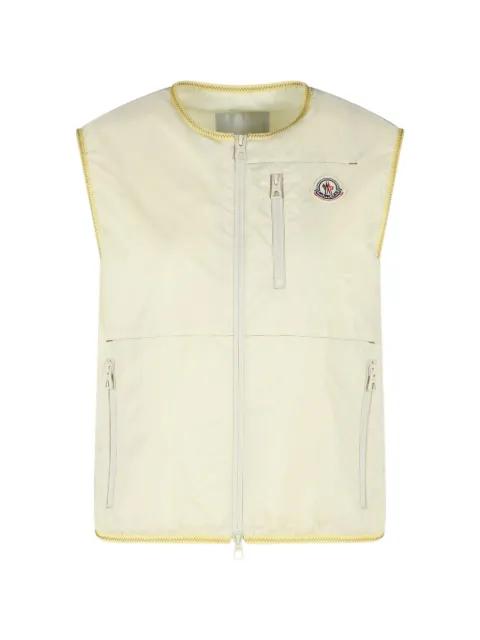 logo-patch zip gilet by MONCLER