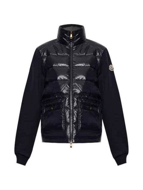 logo-patch zip-up jacket by MONCLER