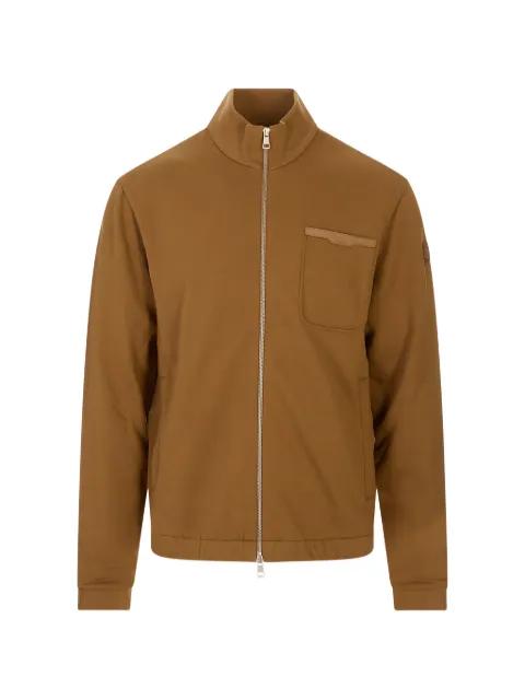 logo-patch zip-up sweater by MONCLER