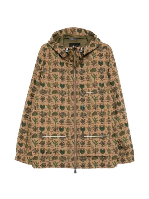 logo-patched graphic-print jacket by MONCLER