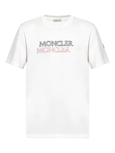 logo-print cotton T-shirt by MONCLER