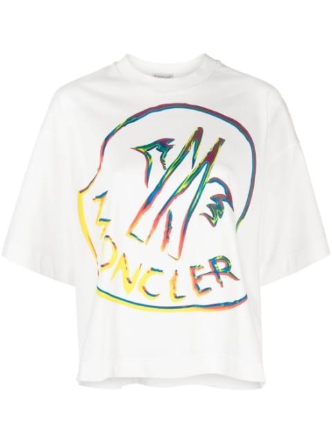 logo-print cotton T-shirt by MONCLER