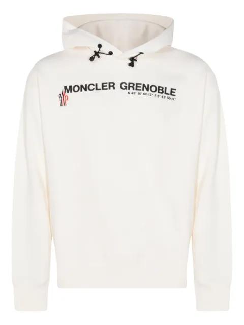 logo-print cotton hoodie by MONCLER