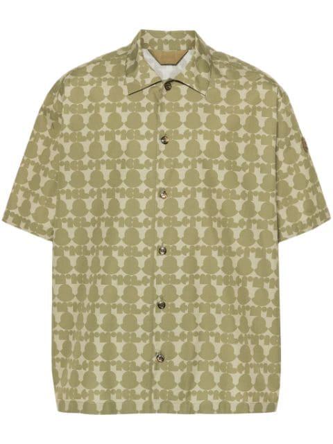 logo-print cotton shirt by MONCLER