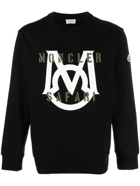 logo-print cotton sweatshirt by MONCLER