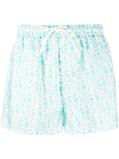 logo-print drawstring shorts by MONCLER
