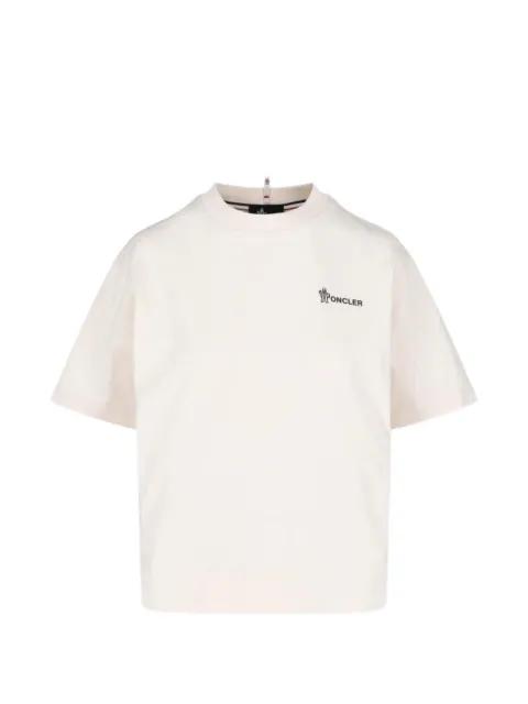 logo-print patch-detail T-shirt by MONCLER