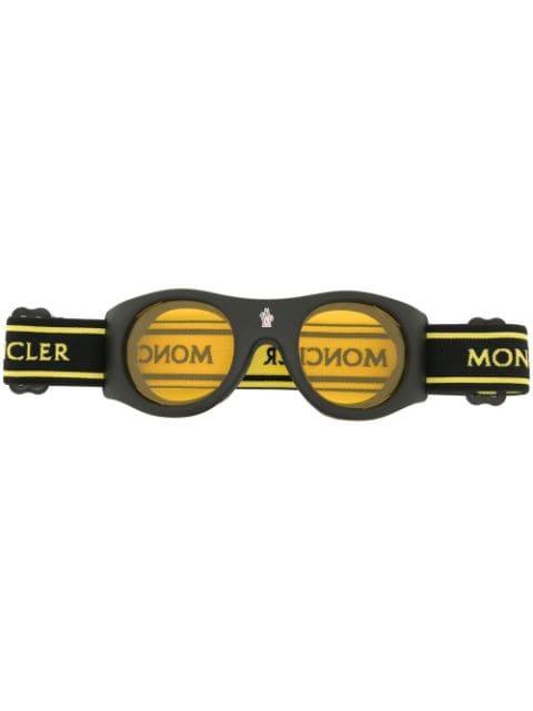 logo-print ski-goggles by MONCLER
