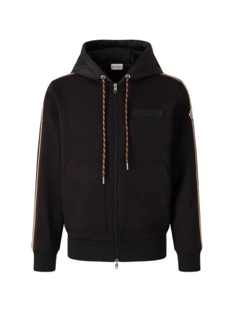logo stripe hoodie by MONCLER