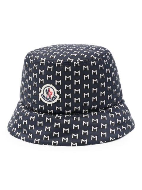 monogram-print bucket hat by MONCLER