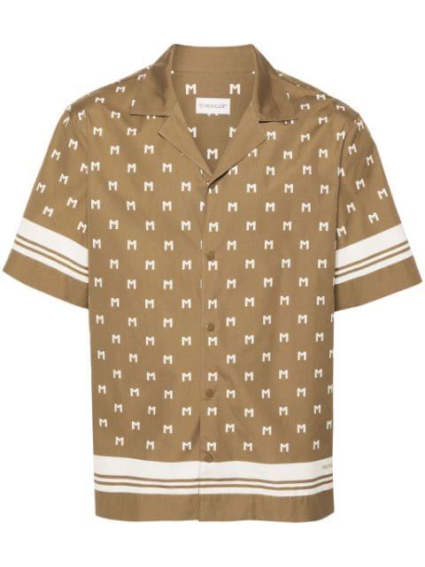 monogram-print short-sleeve shirt by MONCLER