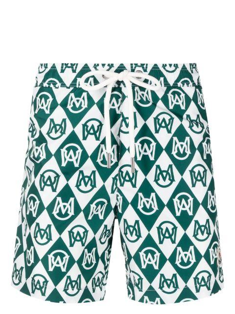 monogram-print swim shorts by MONCLER