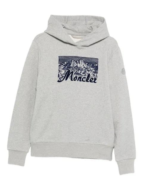 mountain-print hoodie by MONCLER