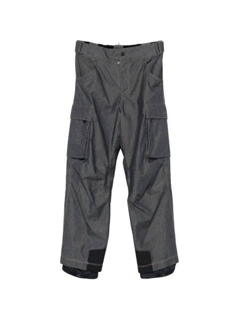 padded denim ski trousers by MONCLER