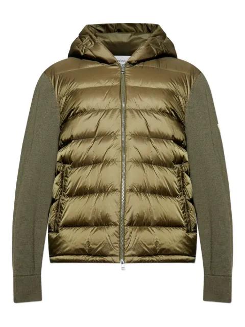 padded hoodied cardigan by MONCLER