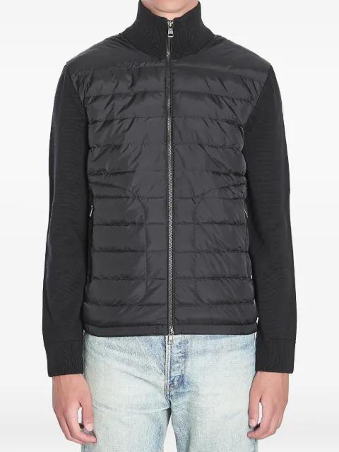 padded wool-blend down jacket by MONCLER