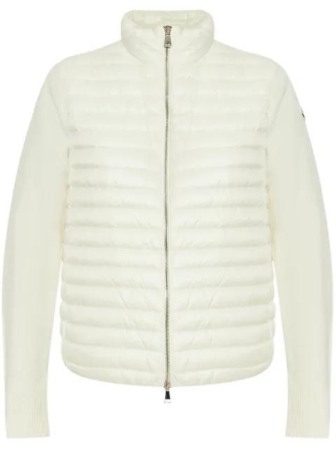 padded wool zip-up cardigan by MONCLER