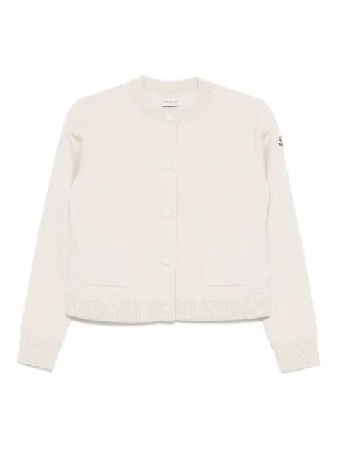 patch-logo button-fastening cardigan by MONCLER