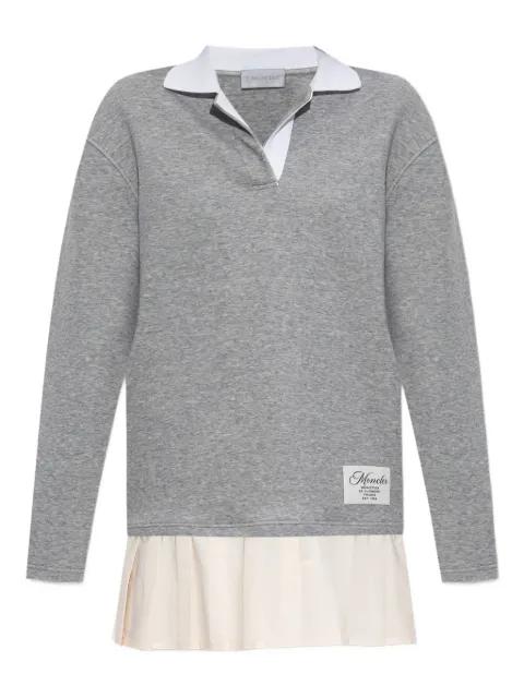 pleated-panel polo dress by MONCLER