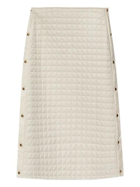 quilted button-fastening midi skirt by MONCLER
