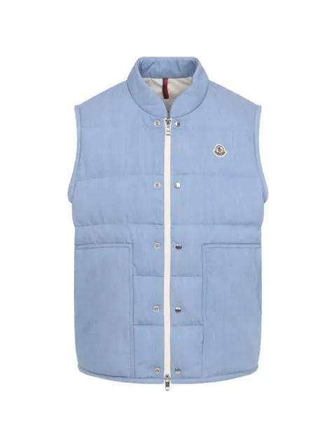 quilted denim-effect gilet by MONCLER