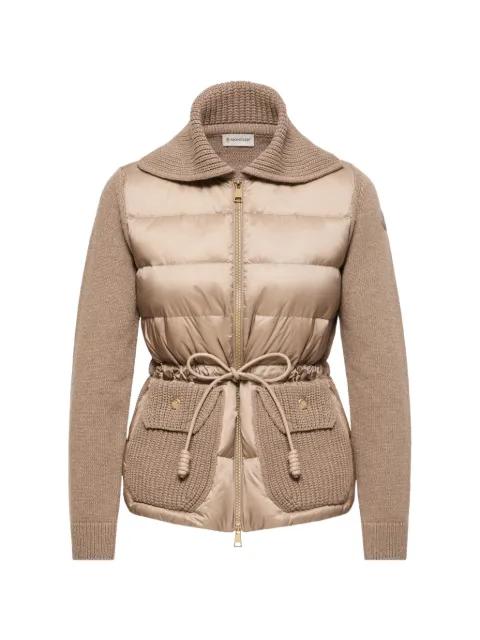 quilted drawstring-waist cardigan by MONCLER