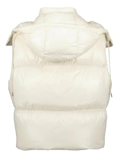 quilted hoodied puffer gilet by MONCLER