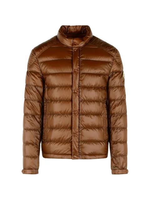 quilted logo-patch jacket by MONCLER